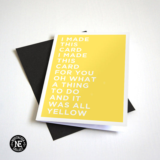 Yellow Anniversary Card by Nostalgia Collect
