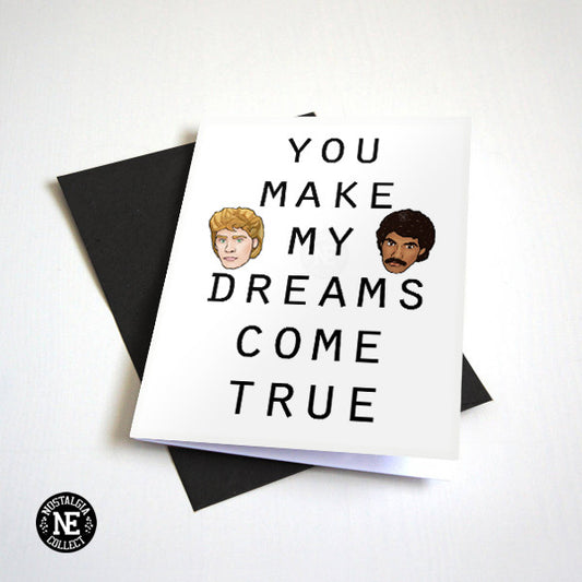You Make My Dreams Come True love and anniversary card by Nostalgia Collect